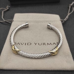 David Yurman 5mm 14K Double X Bracelet